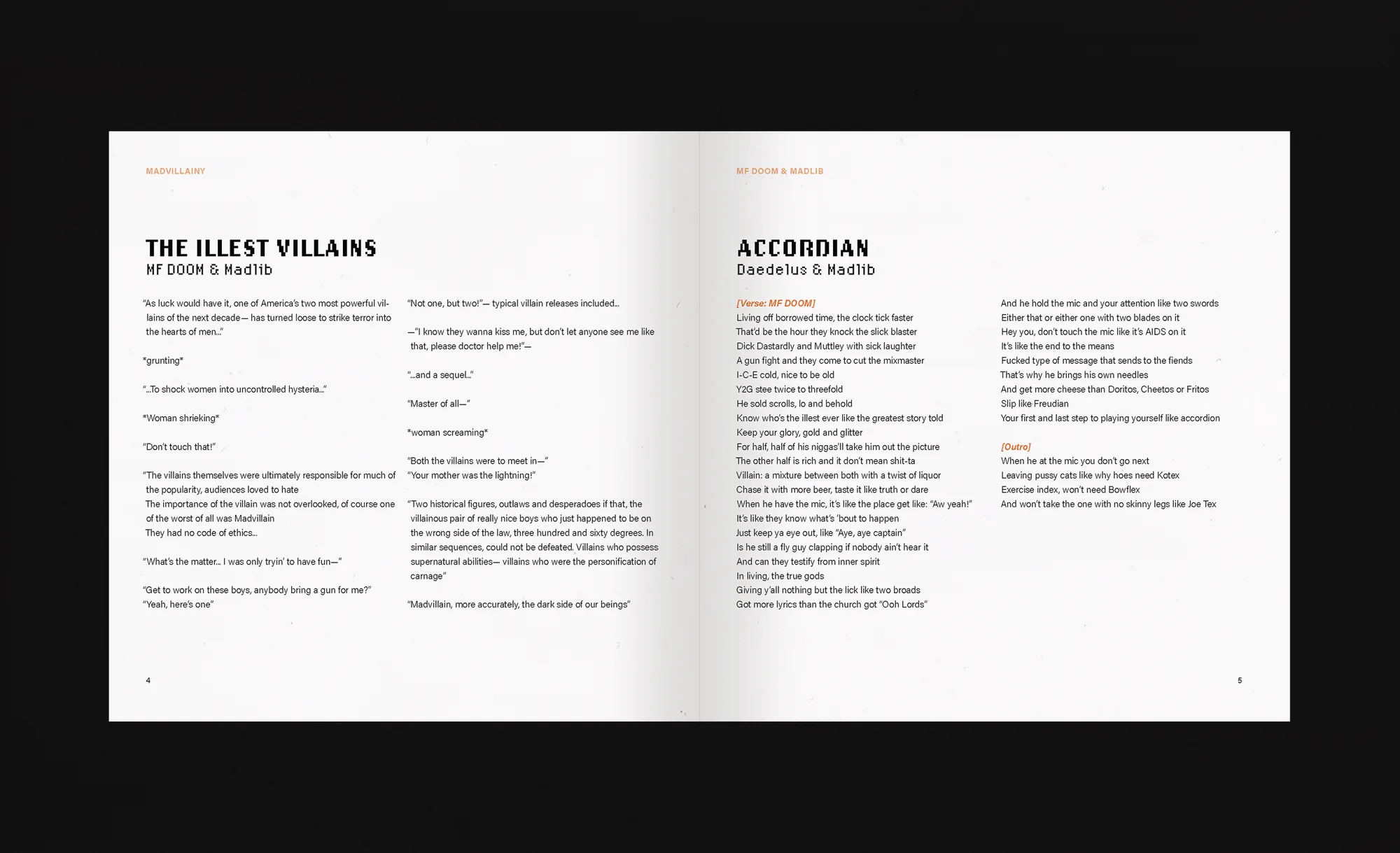 Madvillainy Booklet